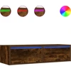 Image de vidaXL Armoire TV avec lampes LED chêne fumé 100x35,5x25 cm