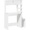 Image de vidaXL Bureau avec étagère blanc 100x45x140 cm Bois composite
