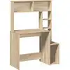 Image de vidaXL Bureau avec étagère Chêne Sonoma 100x45x140 cm Bois composite