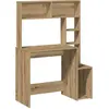 Image de vidaXL Bureau avec étagère Chêne Artisan 100x45x140cm Bois composite