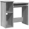 Image de vidaXL Bureau avec étagère Gris Sonoma 84x40x78 cm Bois composite