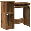 Image de vidaXL Bureau avec étagère aspect bois ancien 84x40x78cm Bois composite
