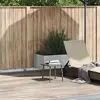Image de vidaXL Table basse de jardin rectangulaire Gris 40x40x37 cm Poly rotin