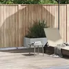Image de vidaXL Table basse de jardin rectangulaire gris clair 40x40x37 cm Poly rotin