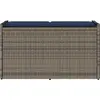 Image de vidaXL Banc d'extérieur avec espace de rangement et coussins Gris 100 cm