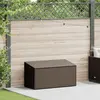 Image de vidaXL Coffre à coussins de jardin brun 110x50x58 cm Poly rotin