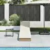 Image de vidaXL Chaise longue pliante avec support et espace de rangement Beige Poly-Rattan
