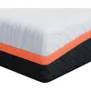 Image de vidaXL Matelas blanc et gris 80 x 200 cm Tissu jacquard