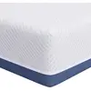 Image de vidaXL Matelas blanc et bleu 160 x 200 cm Tissu Jacquard