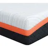 Image de vidaXL Matelas blanc et noir 140 x 190 cm Tissu jacquard