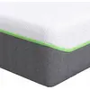Image de vidaXL Matelas blanc et gris 100 x 200 cm Tissu jacquard