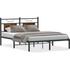 Image de vidaXL Cadre de lit sans matelas chêne fumé 140x190 cm bois composite