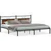 Image de vidaXL Cadre de lit sans matelas chêne fumé 193x201 cm bois composite