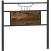 Image de vidaXL Tête de lit de rechange Chêne fumé 75 cm Bois et acier