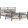 Image de vidaXL Cadre de lit sans matelas Chêne Sonoma 140x200 cm Bois composite