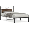Image de vidaXL Cadre de lit sans matelas Chêne brun 100x200 cm Bois composite