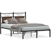 Image de vidaXL Cadre de lit sans matelas Chêne brun 120x190 cm Bois composite