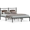 Image de vidaXL Cadre de lit sans matelas Chêne brun 140x190 cm Bois composite