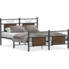 Image de vidaXL Cadre de lit sans matelas Chêne brun 150x200 cm Bois composite