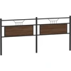 Image de vidaXL Tête de lit de rechange aspect chêne brun 193 cm Bois composite et acier