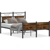 Image de vidaXL Cadre de lit sans matelas chêne fumé 120x190 cm bois composite