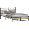 Image de vidaXL Cadre de lit sans matelas Chêne Sonoma 140x190 cm Bois composite