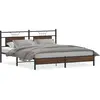 Image de vidaXL Cadre de lit sans matelas brun imitation chêne 183x213 cm