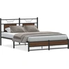Image de vidaXL Cadre de lit sans matelas Chêne brun 150x200 cm Bois composite