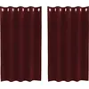 Image de vidaXL Rideaux occultants 2 pcs vin rouge 140 x 140 cm velours