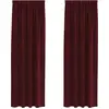 Image de vidaXL Rideaux occultants 2 pcs rouge vin 140 x 225 cm velours