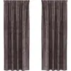 Image de vidaXL Rideaux en velours avec tringles 2 pièces Marron 225 x 140 cm Velours