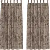 Image de vidaXL Rideaux en velours avec tringles 2 pièces Cappuccino 260 x 140 cm Velours