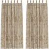 Image de vidaXL Rideaux en velours avec tringles 2 pièces Champagne 260 x 140 cm Velours