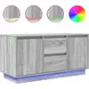 Image de vidaXL Armoire TV avec lampes LED Gris Sonoma 100x41x50 cm