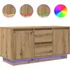 Image de vidaXL Armoire TV avec lampes LED Chêne Artisan 100x41x50 cm