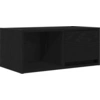 Image de vidaXL Armoire TV noire imitation chêne 60x31x25,5 cm Matériau dérivé du bois
