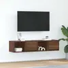 Image de vidaXL Armoires TV 2 pcs. Brun imitation chêne 60x31x25,5 cm