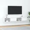 Image de vidaXL Armoires TV 2 pcs. Blanc 80x31x25,5 cm Bois composite