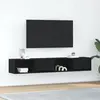 Image de vidaXL Armoires TV 2 pcs. noir imitation chêne 80x31x25,5 cm