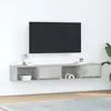 Image de vidaXL Armoires TV 2 pcs. Gris b ©ton 80x31x25,5 cm Bois composite