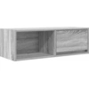 Image de vidaXL Armoire TV Gris Sonoma 80x31x25,5 cm Bois composite