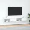 Image de vidaXL Armoires TV 2 pcs. Blanc 100x31x25,5 cm Bois composite