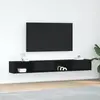 Image de vidaXL Armoires TV 2 pcs. noir imitation chêne 100x31x25,5 cm