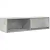 Image de vidaXL Armoire TV gris béton 100x31x25,5 cm Bois composite