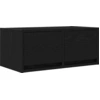 Image de vidaXL Armoire TV noire imitation chêne 60x31x25,5 cm Matériau dérivé du bois