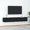 Image de vidaXL Armoires TV 2 pcs. noir imitation chêne 80x31x25,5 cm