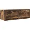 Image de vidaXL Armoire TV chêne fumé 80x31x25,5 cm Bois composite