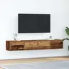 Image de vidaXL Armoires TV 2 pcs. Aspect vieux bois 80x31x25,5 cm Matériau dérivé du bois
