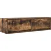 Image de vidaXL Armoire TV chêne fumé 100 x 31 x 25,5 cm Bois composite