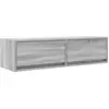 Image de vidaXL Armoire TV Gris Sonoma 100 x 31 x 25,5 cm Bois composite